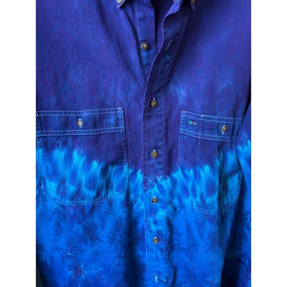 Vintage 90s Colours by Alexander Julian Tie-Dye Canvas Oxford - Picture 3 of 6